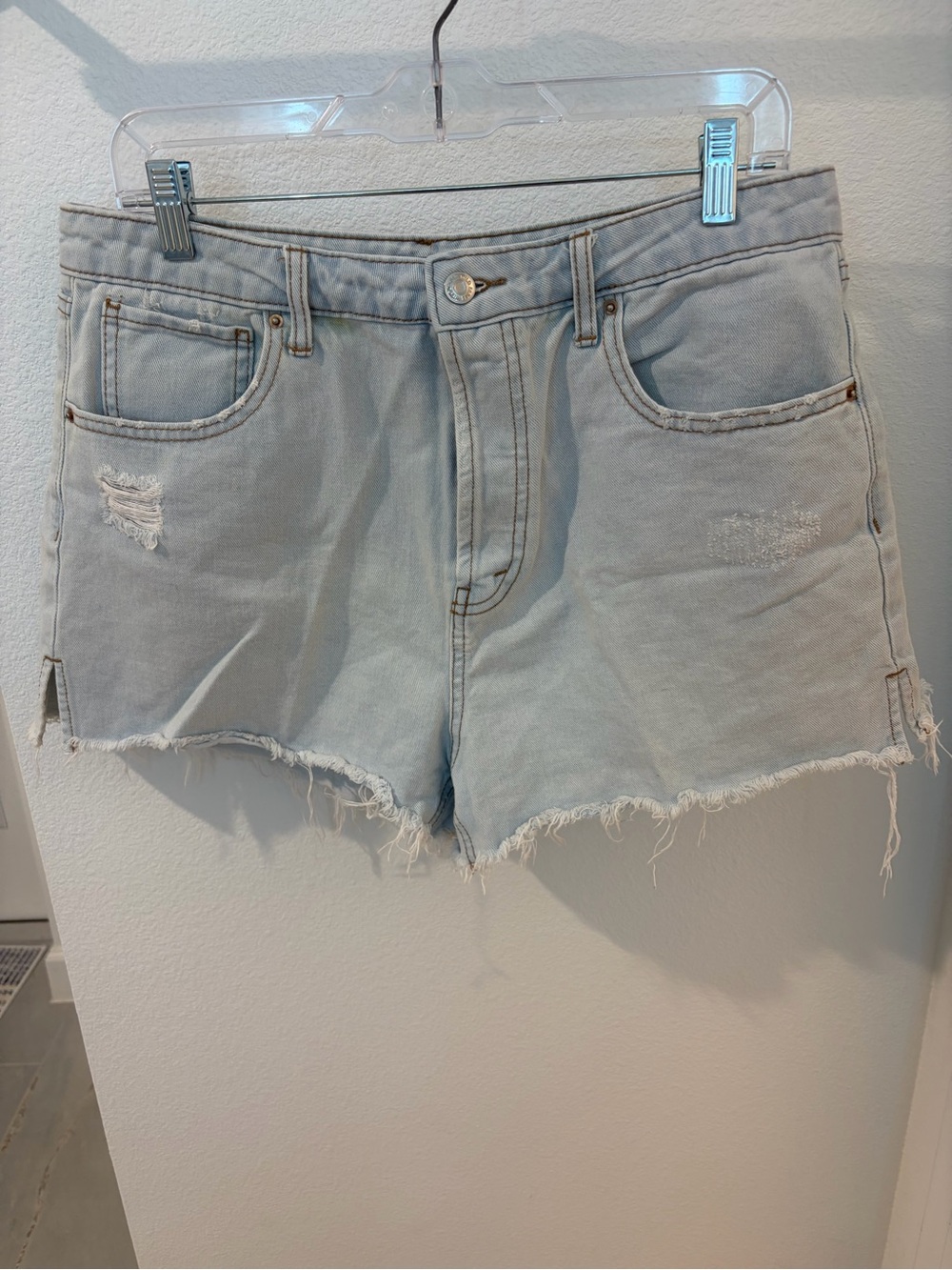 wild fable Light Blue Distressed Denim Cutoff Shorts